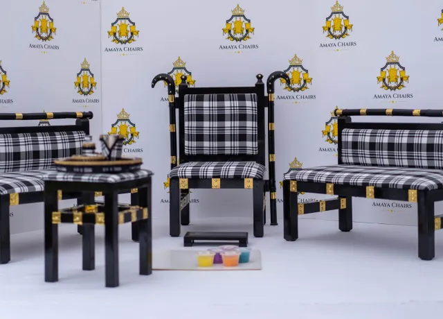 Amaya Chairs suite showing the statement head chair